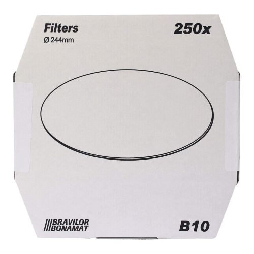 B10 Flat Paper Coffee Filters Original 244 mm Pack of 250